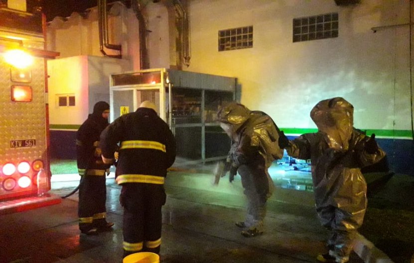 Incendio y escape de amoníaco en la empresa Ramolac