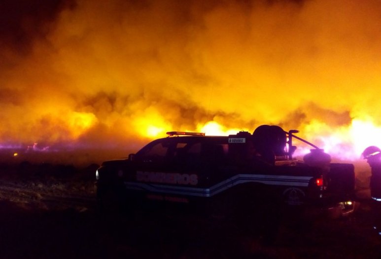 Bomberos combatieron importante incendio entre Chipión y Balnearia
