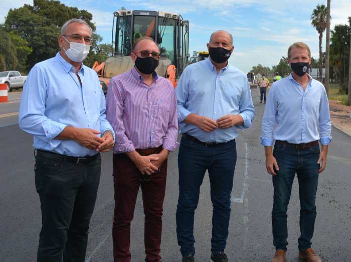 Toselli y Perotti recorrieron las obras de autopista 34 en Sunchales