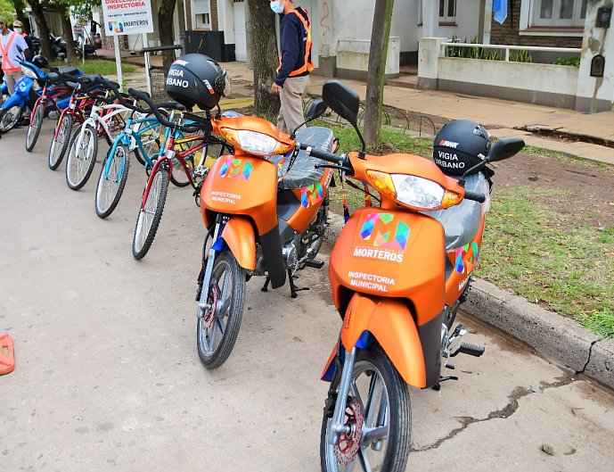 Incorporaron motos y bicicletas a la Dirección de Inspectoría de Morteros