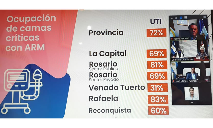 Michlig pidió fondos y ambulancias en la reunión del COE provincial