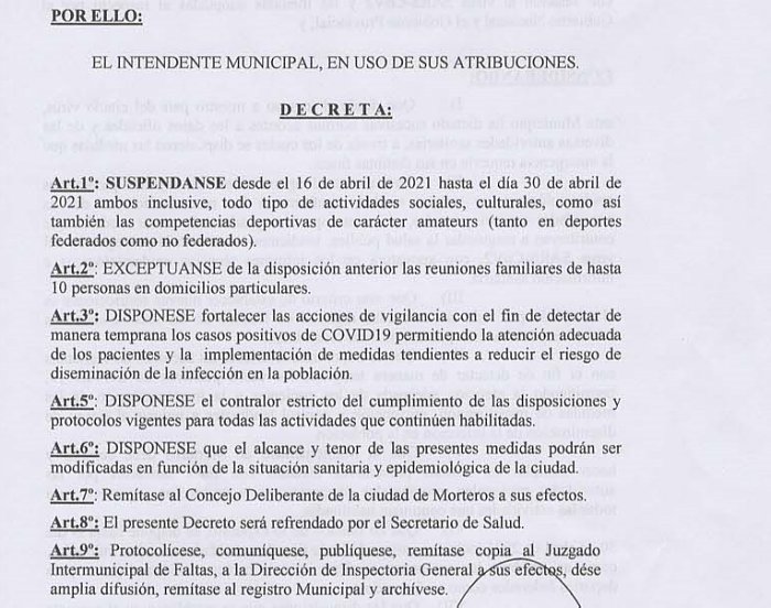 La Comunidad San Justo anunció nuevas restricciones