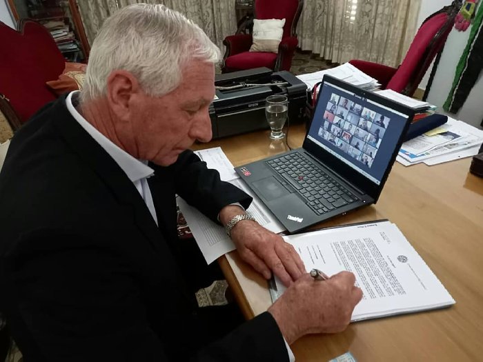 Boscarol firmó convenio con la Universidad del Litoral