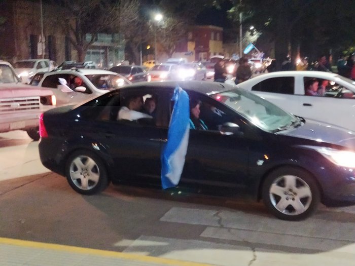 Suardi salió a festejar el título de Argentina