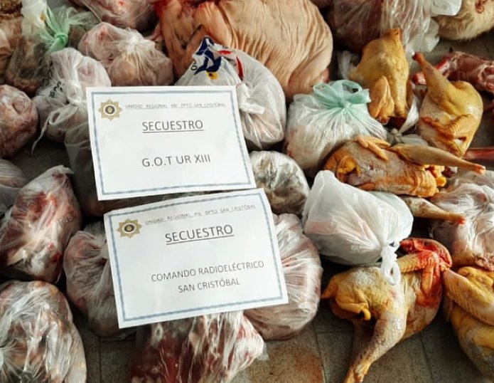 Incautaron gran cantidad de cortes cárnicos en un control vehicular