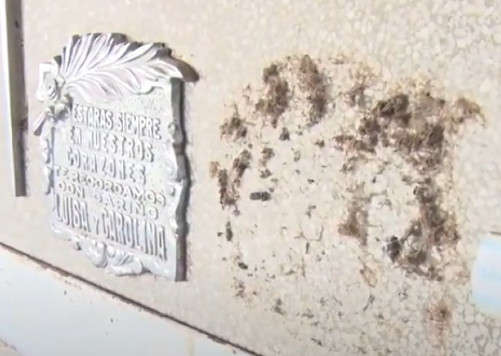 Robaron placas en los cementerios de Morteros