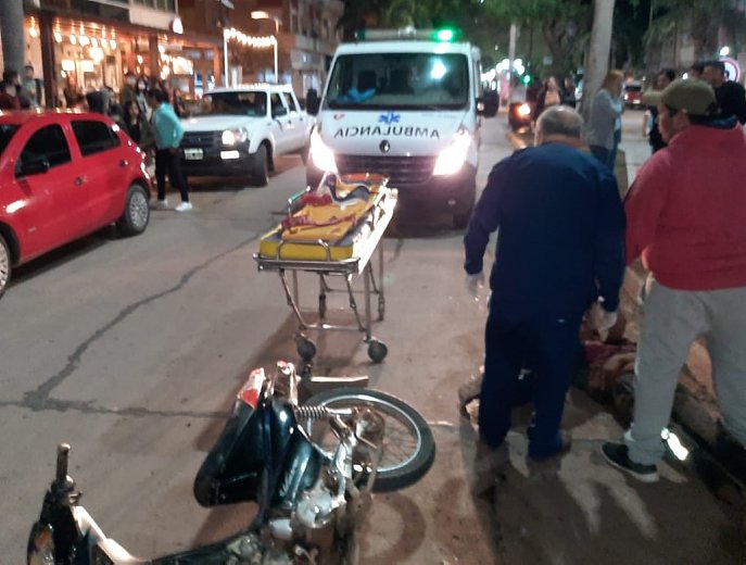 Motociclistas lesionados en Morteros
