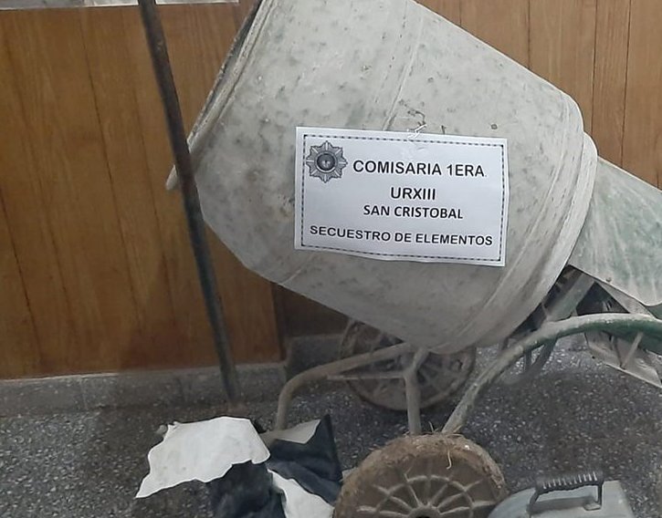 Recuperaron herramientas robadas en San Cristóbal