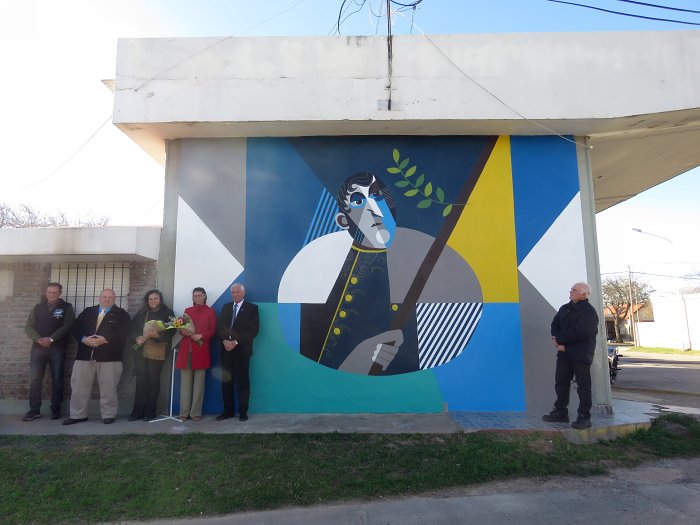 Suardi: Se recordó al Gral. San Martín y se descubrió un gran mural 