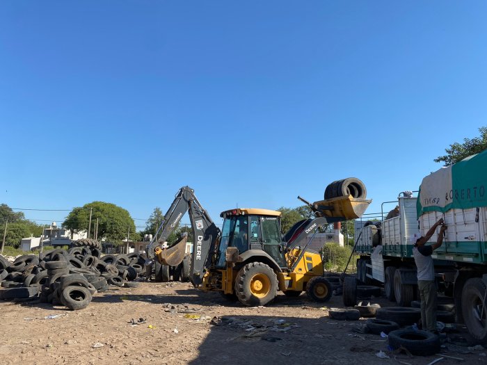Más de 600 cubiertas fueron recicladas por el municipio de Morteros