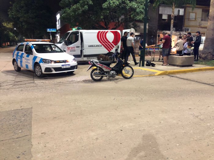 Motociclista lesionada en un accidente en Morteros