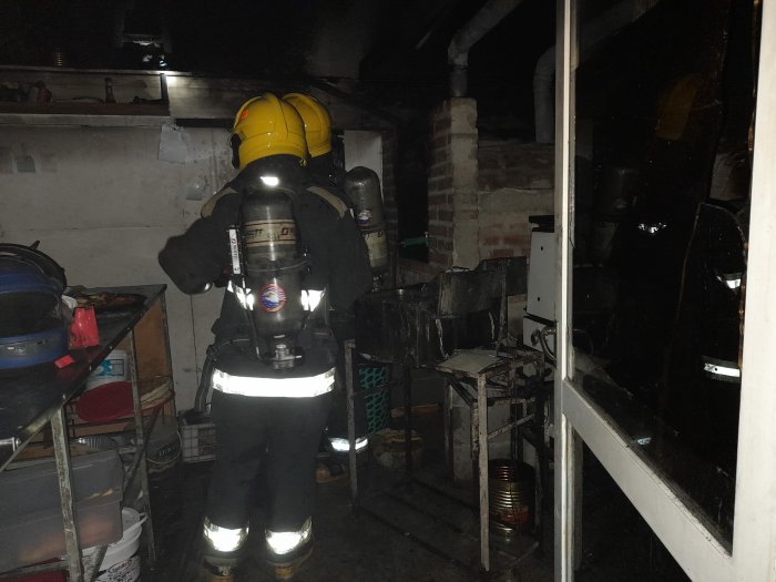 Morteros: Bomberos intervinieron en el incendio de una rotisería