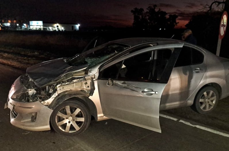 Se accidentó al chocar un vacuno en Morteros