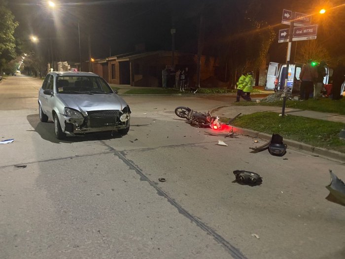 Menor lesionado al accidentarse en Morteros
