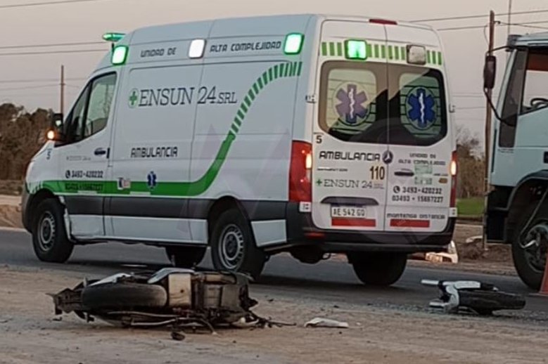 Murió un motociclista al accidentarse en Sunchales