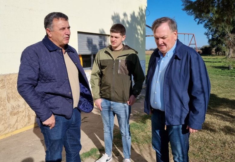 Michlig y González visitaron escuelas y obras en Ambrosetti, La Rubia y Hersilia