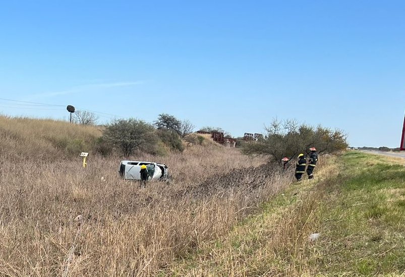 Volcó un automovilista en cercanías de Altos de Chipión