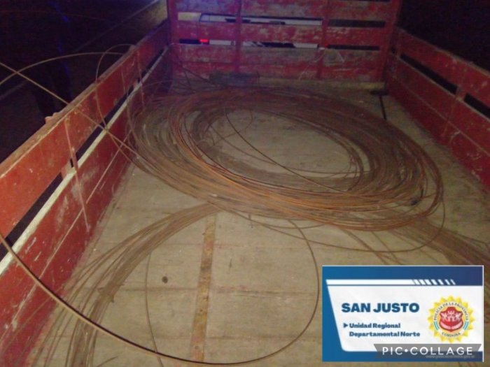 Brinkmann: Detuvieron a tres hombres que robaban alambre de cobre en zona rural