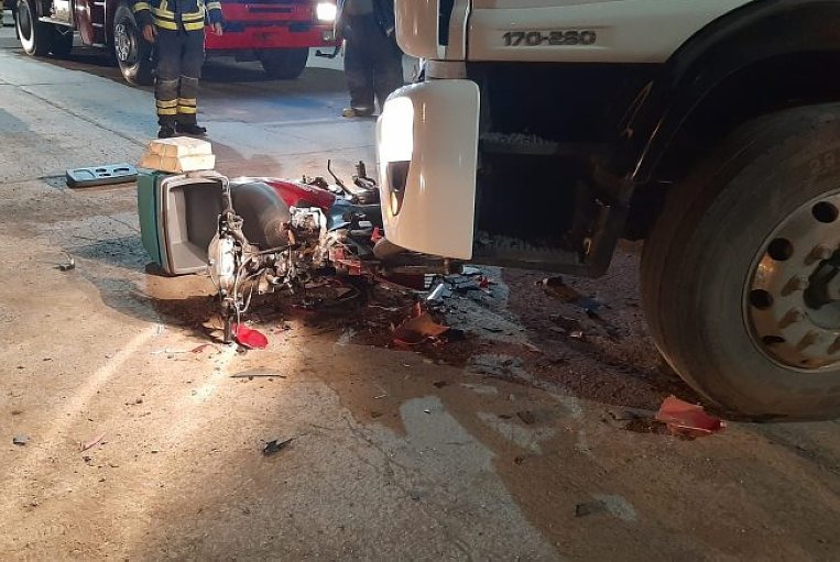 Motociclista lesionado en un accidente en Brinkmann