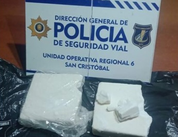 Policía Vial secuestró cocaína en uno de los ingresos a San Cristóbal