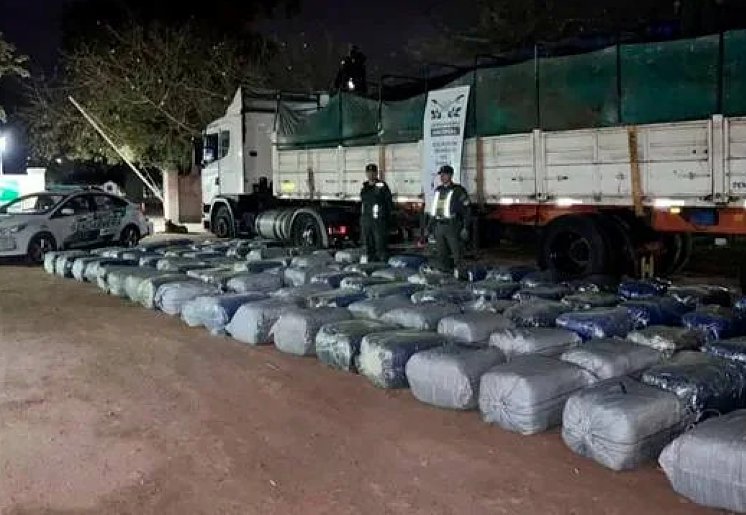 Gendarmería secuestró más de dos toneladas de hojas de coca en cercanías de Ceres