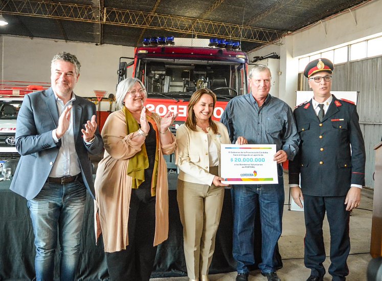Bomberos de Porteña recibieron importante aporte provincial