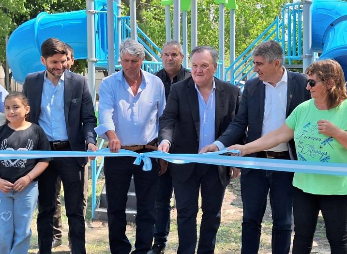 Pullaro y Michlig inauguraron obras en los festejos patronales y de fundación de Curupaity