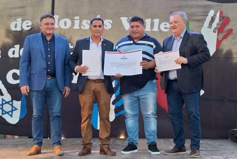 Michlig y González entregaron aportes en Moisés Ville