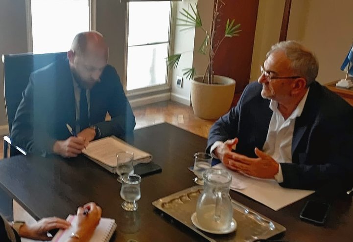 Calvo se reunió con Puccini para pedir por mejoras en caminos rurales