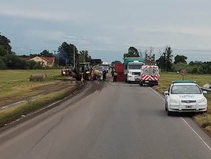 Camión se accidentó en cercanías de Palacios