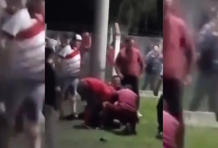 Policía grave al ser golpeado por un ladrillo en el partido Laspiur-Huracán (LV)