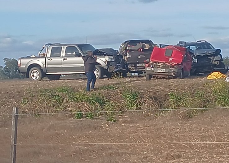 Choque en cadena en San Cristóbal y vuelcos en Hersilia y Villa Trinidad