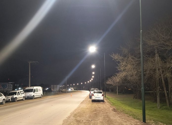 Quedó inaugurada la nueva iluminación Led, en el ingreso sur de Morteros