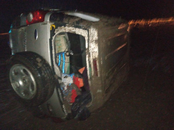 Volcó un auto en cercanías de Altos de Chipión