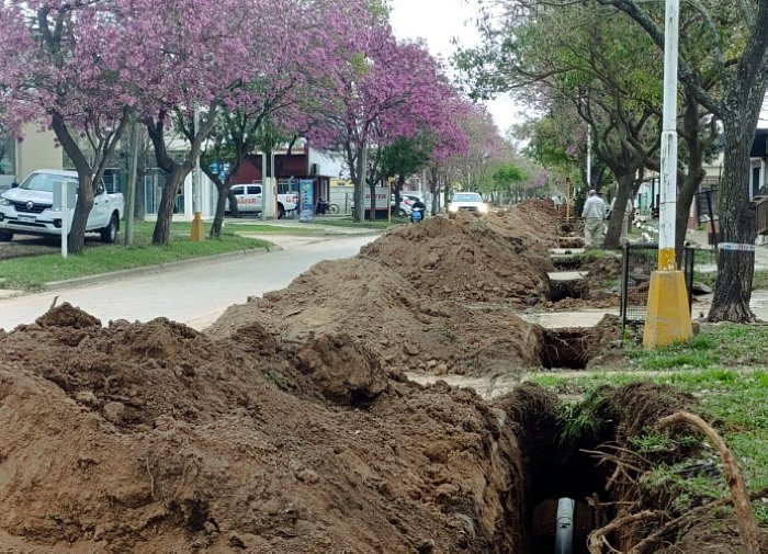 Avanza la obra de cloacas en el este de Suardi