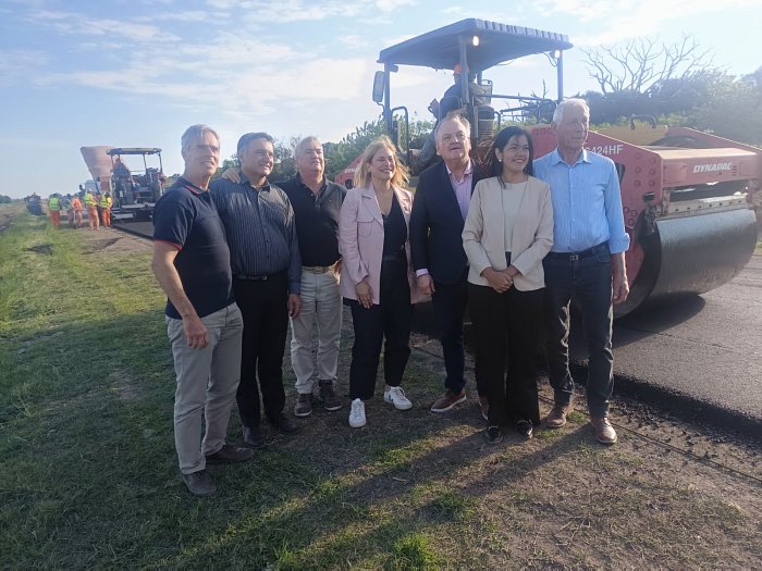 Michlig y Scaglia recorrieron la repavimentación de la Ruta 23
