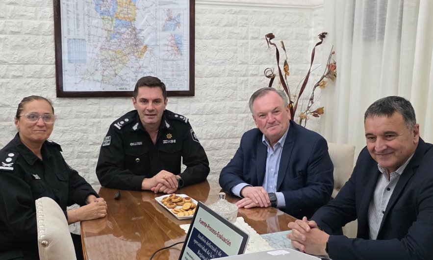 Michlig y González evaluaron avances en la seguridad departamental en una reunión en la UR XIII
