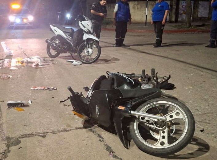 Tres lesionados en un choque de motos en Morteros