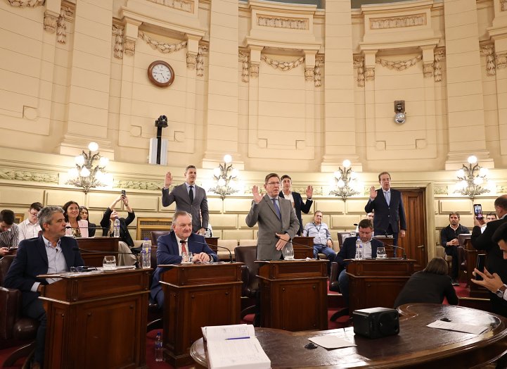 Senadores y autoridades de la Cámara realizaron la Jura a la nueva Constitución 