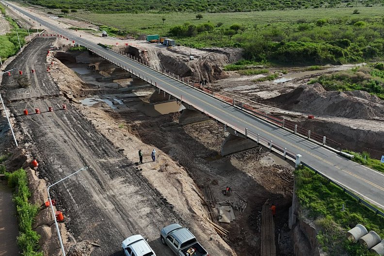 Provincia completó el pilotaje para ensanchar los tres puentes de la Ruta 4