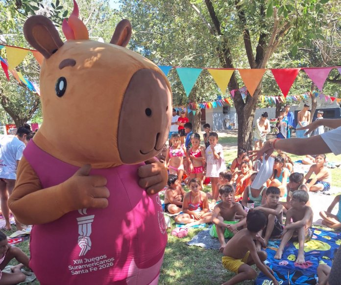 La mascota de los Juegos Suramericanos Santa Fe 2026 visitó Suardi