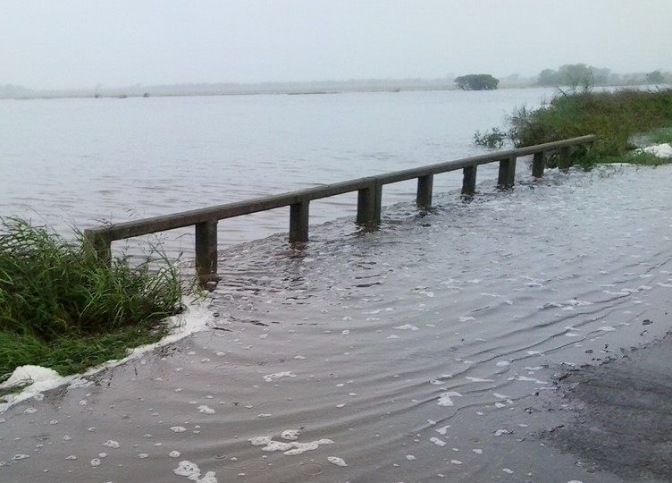Corte total en la Ruta Provincial N° 4 por crecida del Arroyo San Antonio