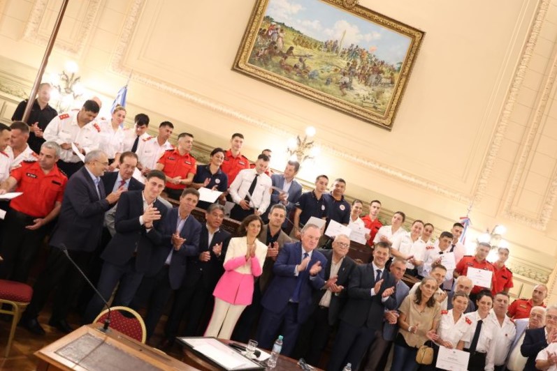 El senado homenajeó a brigadistas santafesinos