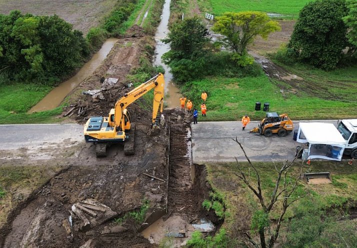 Habilitan el paso en la Ruta 34 tras un arreglo provisorio realizado por la Provincia