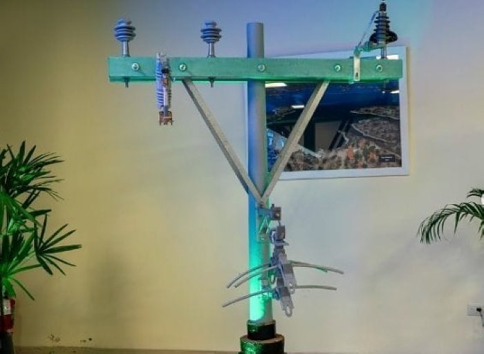 Morteros recibió 30 biocrucetas para fortalecer el tendido eléctrico rural