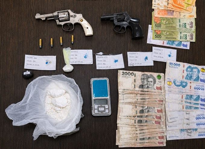 Golpe al microtráfico en Sunchales: cinco allanamientos simultáneos dejan dos detenidos, droga y armas secuestradas