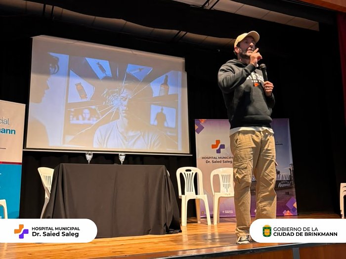 Fernando Soriano brindó una charla sobre prevención de adicciones en Brinkmann