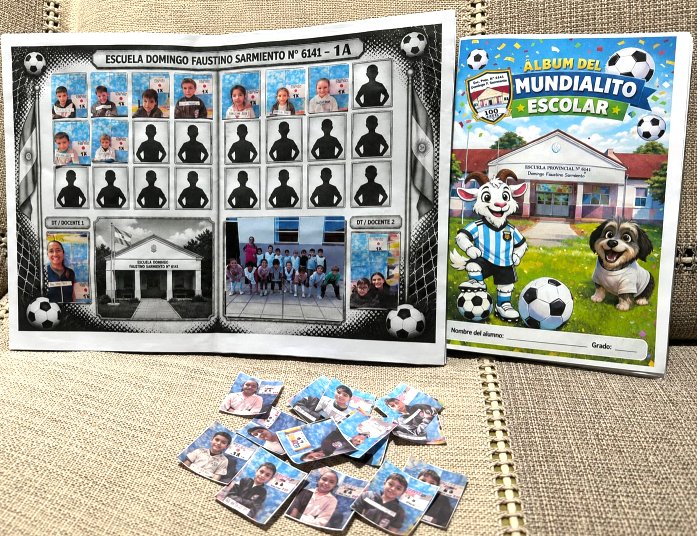 Una escuela de Suardi premia los buenos valores con figuritas y una pelota para el curso ganador