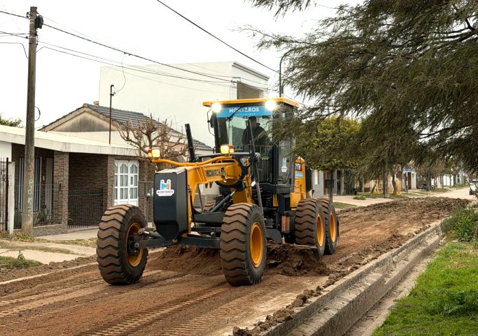 Morteros: Comenzó una nueva cuadra del programa Pavimento Fuerte II
