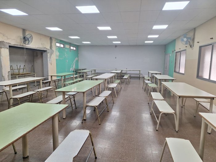 En tiempo récord, quedó renovado el comedor de la Escuela Nº 559 de Suardi
